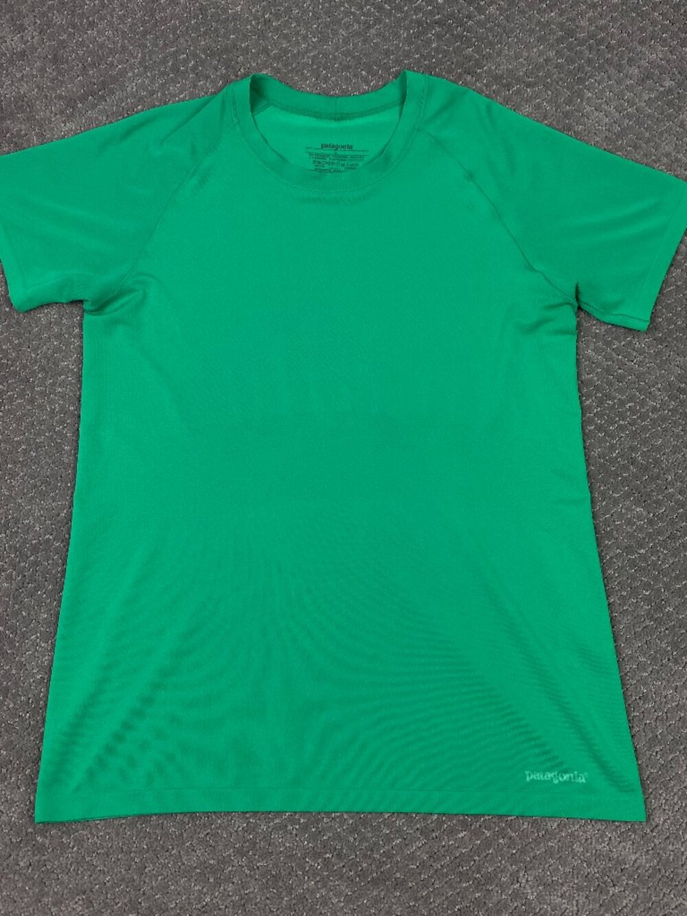 Patagonia Womens Crew Neck Short Sleeve Gamut Shirt Large Green Performance